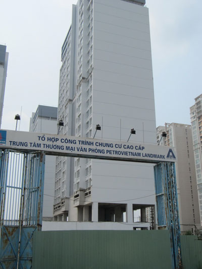 Dự án PetroVietnam Landmark hiện vẫn thi công ì ạch Ảnh: Tấn Thạnh