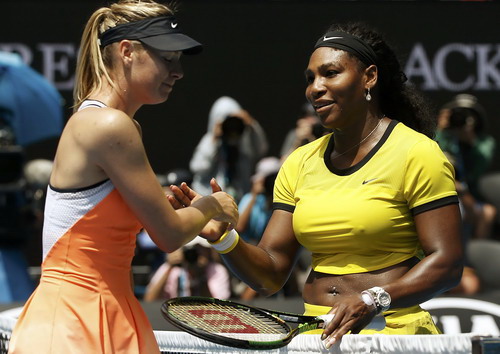 Sharapova luôn thua Serena Williams ở cuộc đua đến ngôi số 1