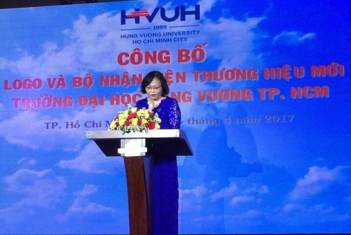Trường ĐH Hùng Vương ban bố logo mới sáng 5-4