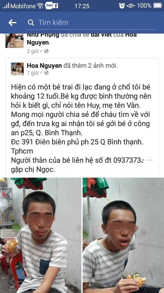 Tìm thấy con bị lạc nhờ cộng đồng mạng chia sẻ   - Ảnh 2.