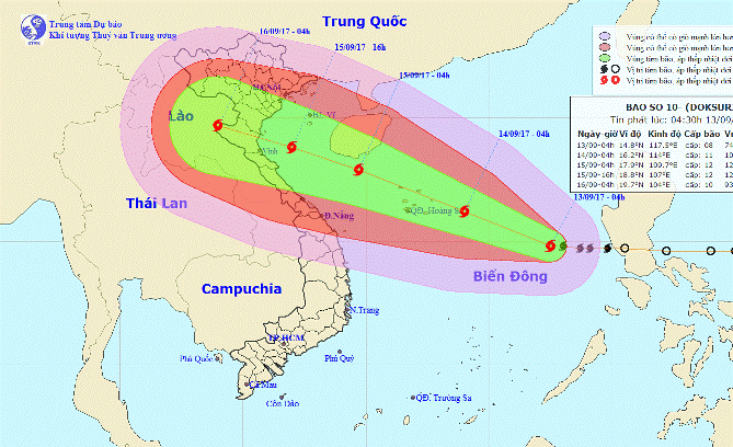 Bão số 10 vào Biển Đông song hành cùng siêu bão Talim - Ảnh 1.