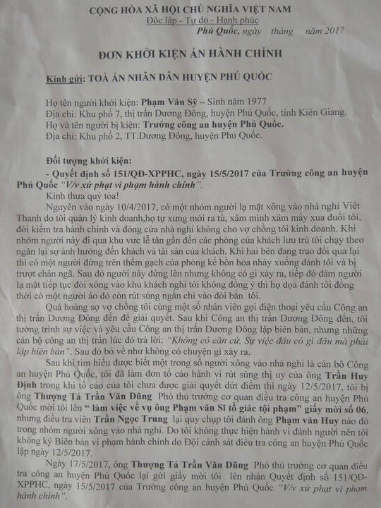 Người từng thắng kiện Trưởng Công an Phú Quốc nói gì? - Ảnh 2.