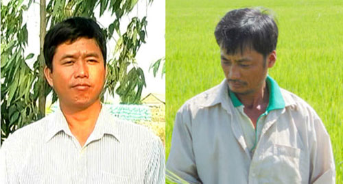 
Hai tỉ phú nông dân Nguyễn Văn Khanh (trái) và Trần Đức Vĩnh
