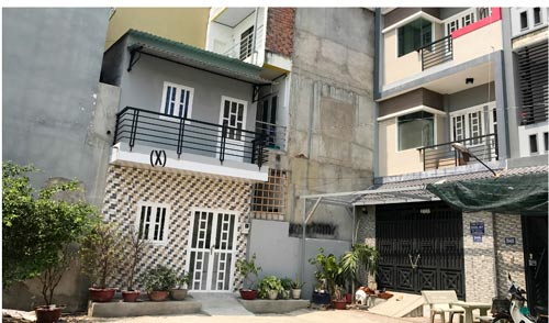 
Căn nhà xây dựng không phép (X) trong câu chuyện của bà P.T.M.T trên đường C6, ấp 4, xã Bình Hưng
