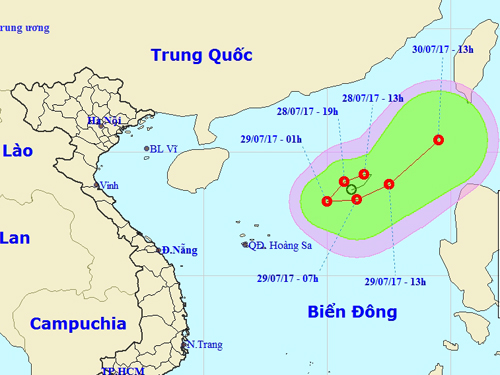 Áp thấp nhiệt đới di chuyển lạ trên Biển Đông - Ảnh 1. Áp thấp nhiệt đới di chuyển lạ trên Biển Đông - Ảnh 1.
