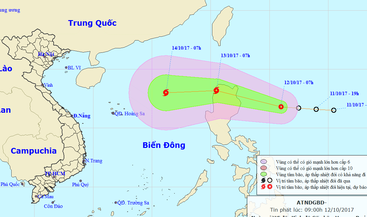 Bão rất mạnh, rất nguy hiểm hướng vào đe dọa miền Trung - Ảnh 1.