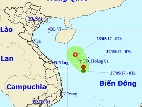 Áp thấp trên Biển Đông khả năng mạnh thêm - Ảnh 1.