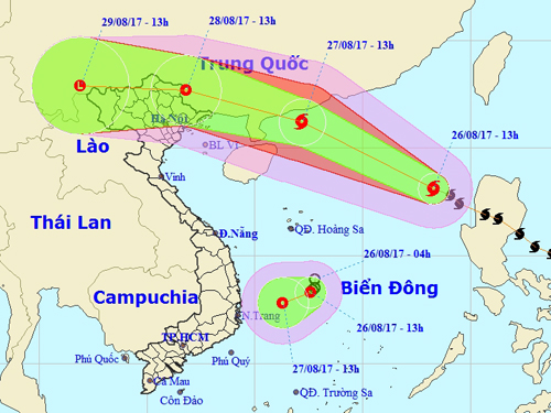 Bão “kết hợp” áp thấp nhiệt đới, điện khẩn phòng mưa lũ - Ảnh 1.