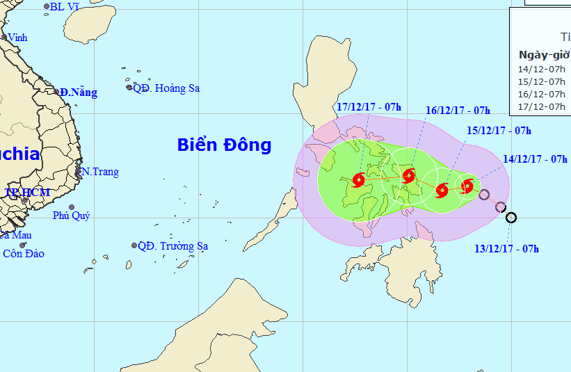 Bão giật cấp 10 gần Biển Đông, diễn biến phức tạp - Ảnh 1.