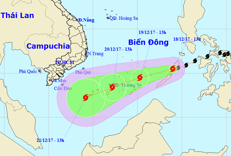 Bão Kai-tak vào Biển Đông, thành cơn bão số 15, giật cấp 10 - Ảnh 1.