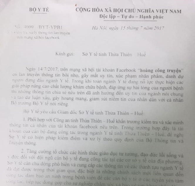 Vì sao bác sĩ Truyện viết facbook khuyên Bộ trưởng Y tế nghỉ hưu? - Ảnh 1. Vì sao bác sĩ Truyện viết facbook khuyên Bộ trưởng Y tế nghỉ hưu? - Ảnh 1.