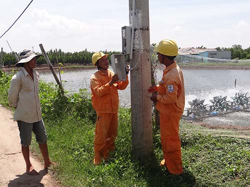 Kéo điện về giúp dân nuôi tôm - Ảnh 1.