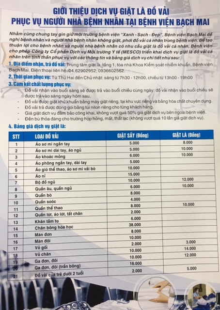 Bệnh viện nhận giặt đồ người nhà bệnh nhân với giá từ 2.000 đồng - Ảnh 2.