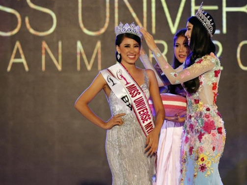 Cận cảnh nhan sắc tân Hoa hậu Hoàn vũ Myanmar - Ảnh 1.