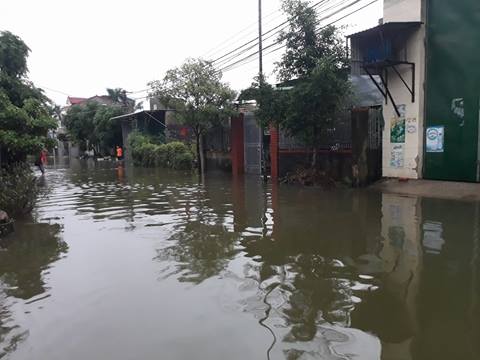 Mưa trắng trời, TP Vinh ngập sâu, giao thông hỗn loạn - Ảnh 4.