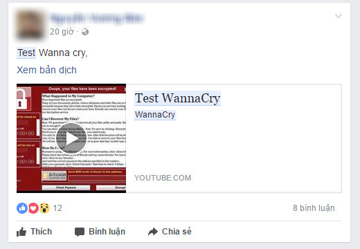 Nhiều người phát tán WannaCry vô tội vạ tại Việt Nam - Ảnh 2.