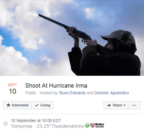 Hàng chục ngàn người đòi nổ súng đuổi bão Irma - Ảnh 1.