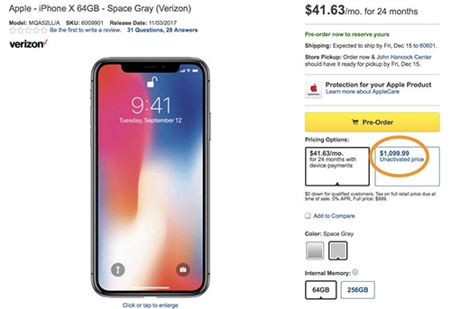 Người dùng Mỹ phẫn nộ vì iPhone X đội giá 100 USD - Ảnh 1.