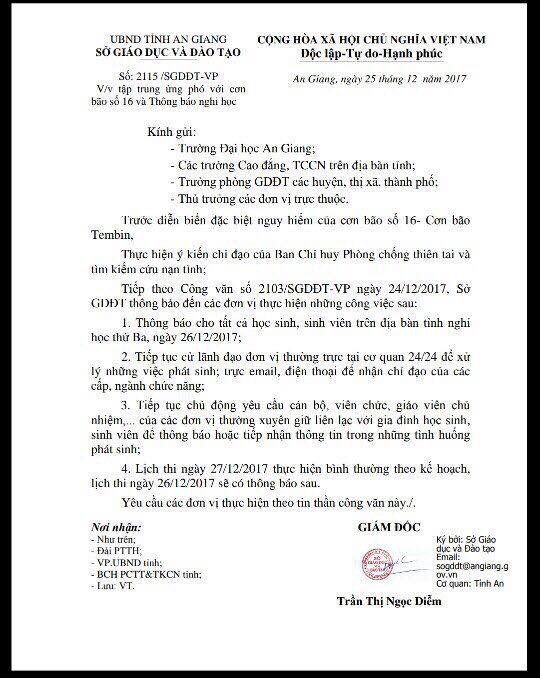 Ra thông báo nghỉ học tránh bão, giám đốc sở bị dân mạng “ném đá” - Ảnh 2.