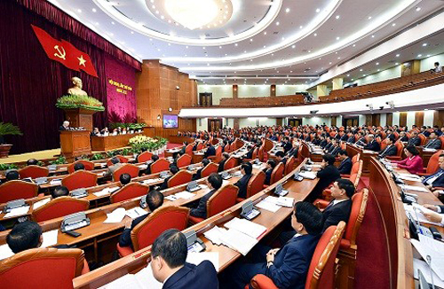 Chủ tịch QH Nguyễn Thị Kim Ngân điều hành phiên họp Hội nghị Trung ương - Ảnh 1.
