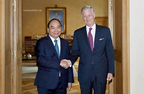 Thủ tướng Nguyễn Xuân Phúc hội kiến Nhà vua Bỉ Phillippe - Ảnh 1.