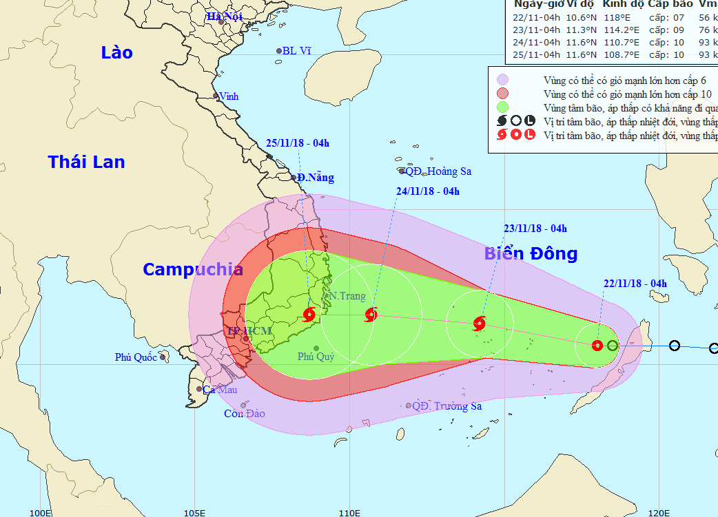 Áp thấp nhiệt đới sẽ mạnh lên thành bão, giật cấp 12 hướng vào Nha Trang - Ảnh 1.