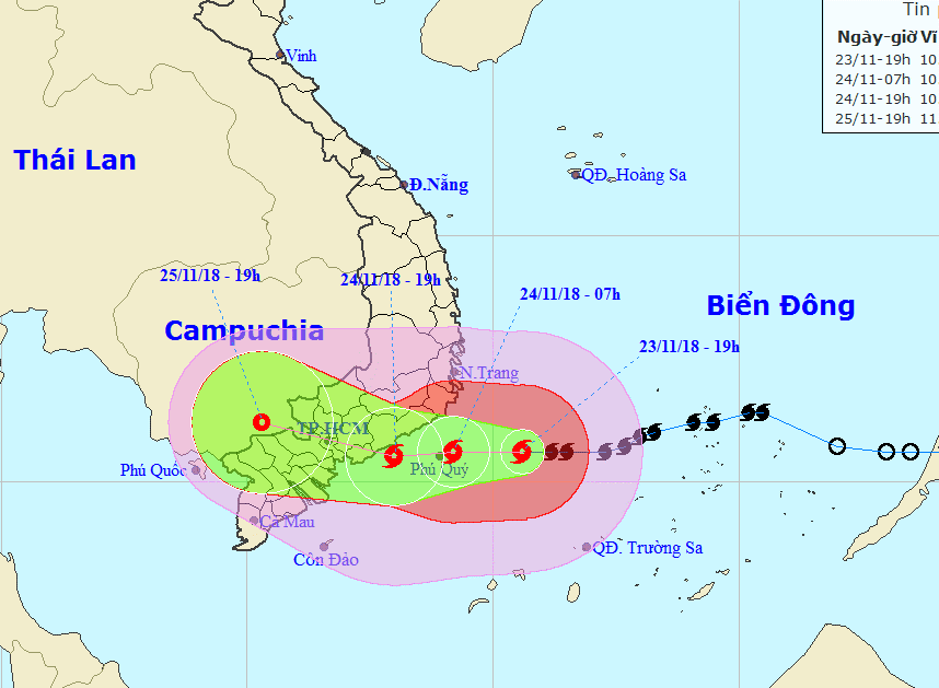 Bão số 9 sắp đổ bộ, chiều và đêm 24-11 TP HCM mưa rất to - Ảnh 1.