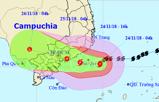 Bão số 9 xu hướng dịch chuyển xuống phía Nam, ở huyện đảo Phú Quý - Ảnh 1.