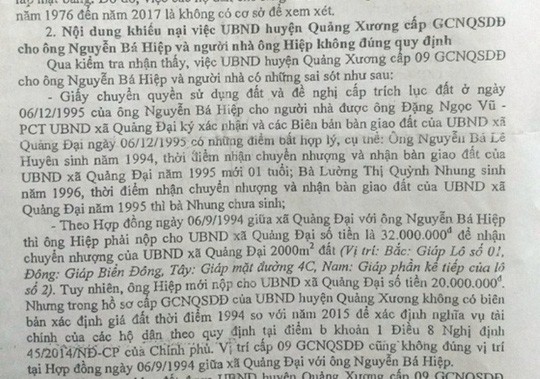 Cảnh cáo Chủ tịch xã ký xác nhận cấp đất cho cháu bé 1 tuổi và chưa sinh - Ảnh 2.