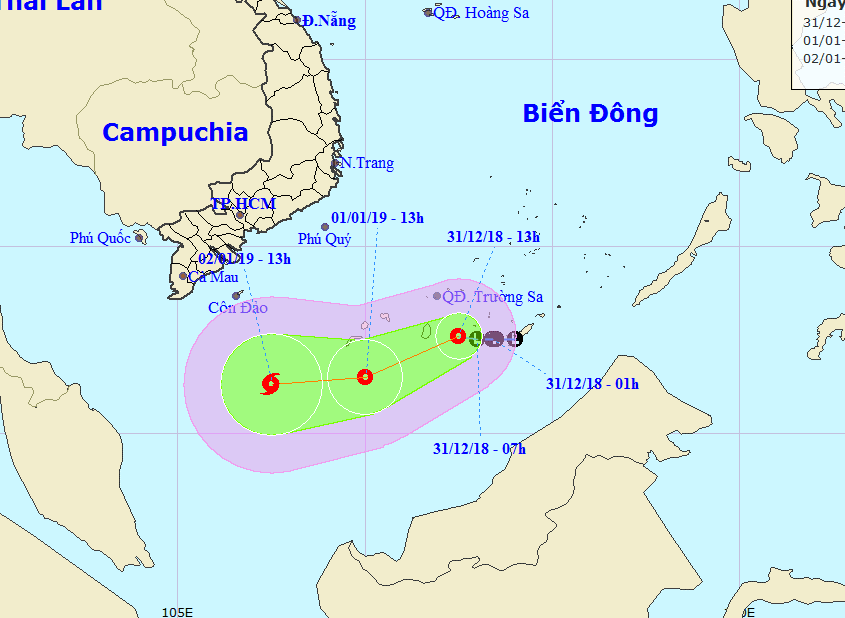 Áp thấp nhiệt đới sẽ mạnh thành bão, giật cấp 10 hướng vào vùng biển phía Nam - Ảnh 1.