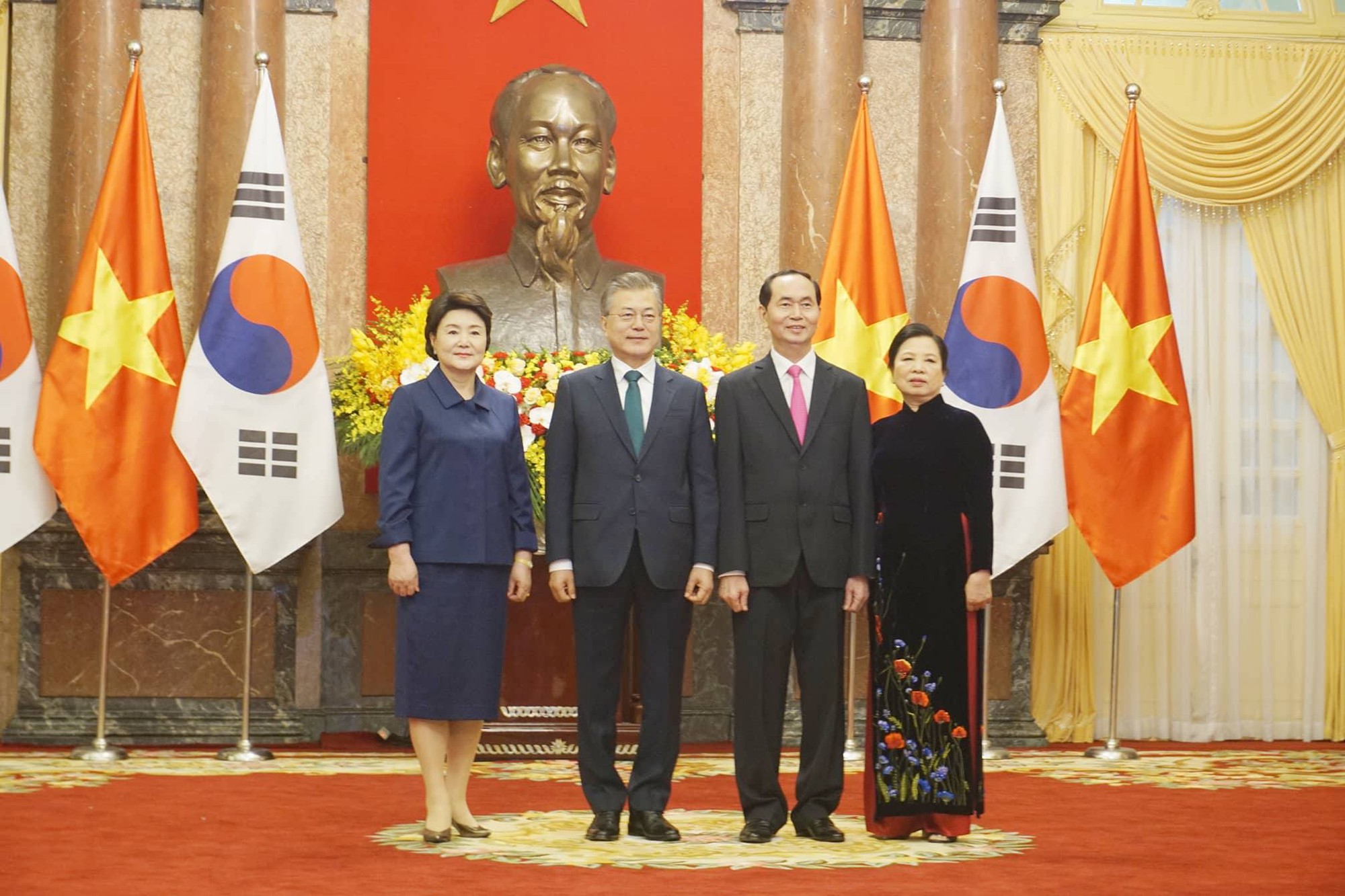 Cận cảnh lễ đón Tổng thống Hàn Quốc Moon Jae In tại Phủ chủ tịch - Ảnh 5.