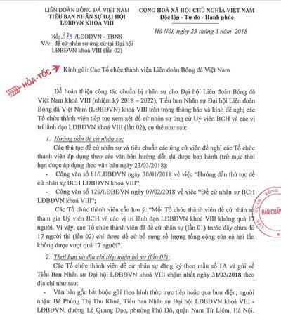 Từ vụ bầu Đức phản ứng: VFF đồng ý đề cử bổ sung - Ảnh 1.