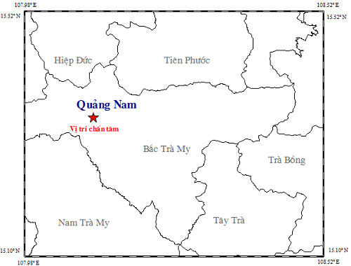 Động đất 3,4 độ richter ở Quảng Nam, người dân cảm nhận rung lắc - Ảnh 1.