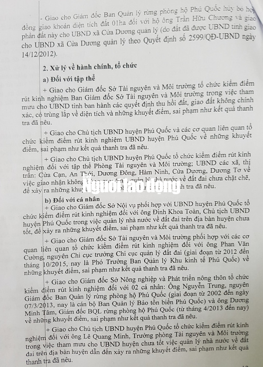 Nhìn lại những sai phạm của chủ tịch, phó chủ tịch huyện Phú Quốc - Ảnh 6.