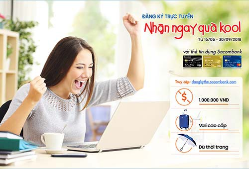 Sacombank ưu đãi đặc biệt cho khách hàng đăng ký thẻ trực tuyến - Ảnh 1. Sacombank ưu đãi đặc biệt cho khách hàng đăng ký thẻ trực tuyến - Ảnh 1.