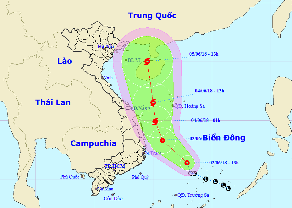 Áp thấp nhiệt đới di chuyển lạ trên biển Đông - Ảnh 1.