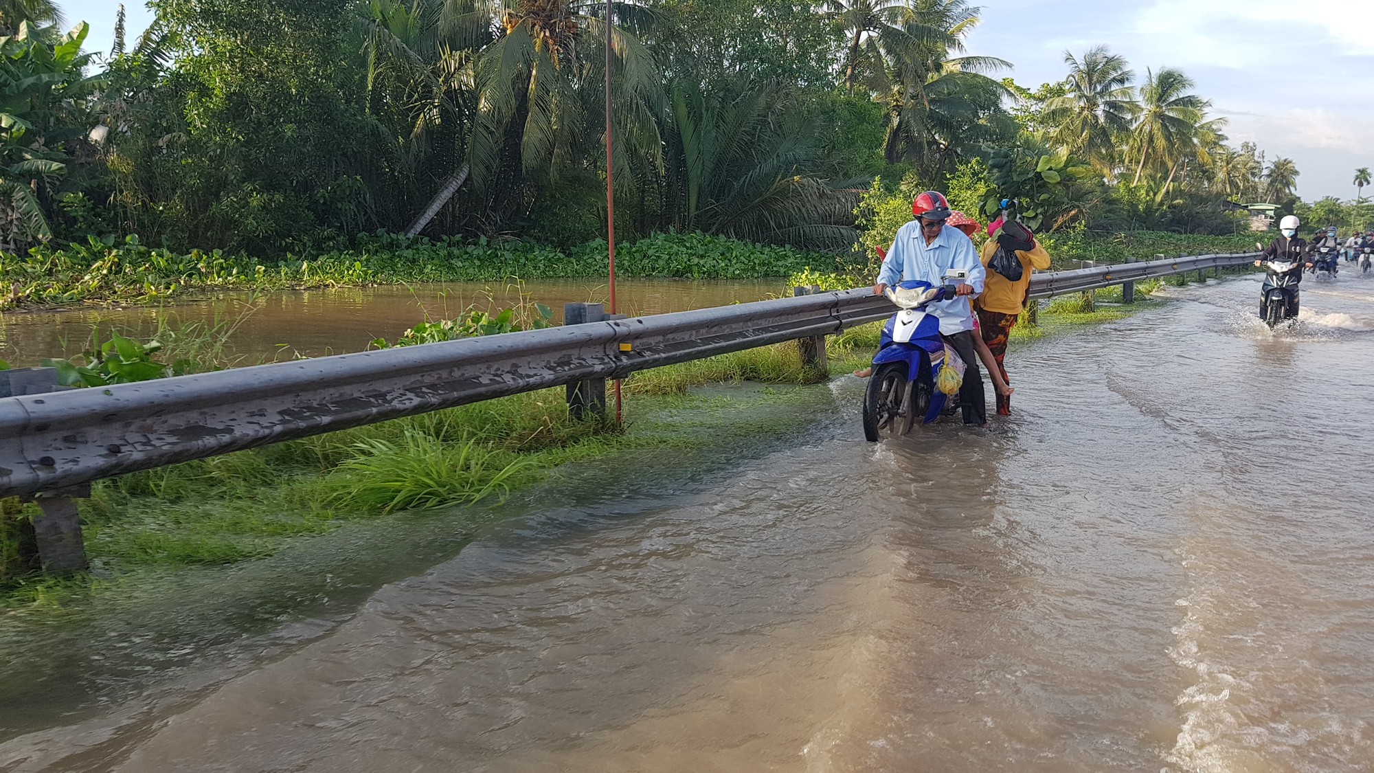 Dân miền Tây khốn đốn vì nước lũ và triều cường lên quá cao - Ảnh 3.