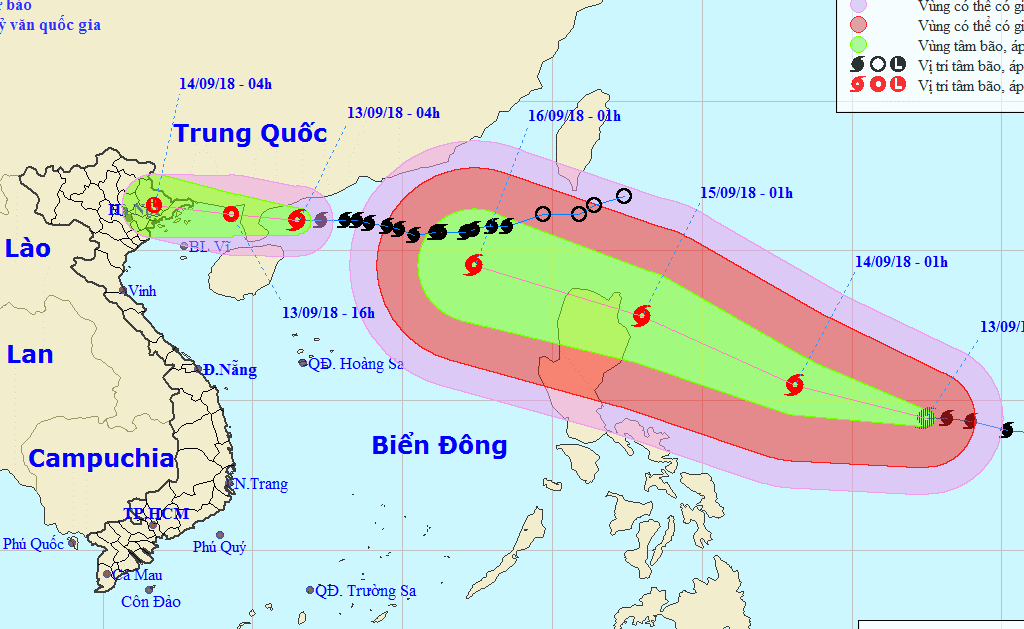 Bão số 5 gần bờ, siêu bão Mangkhut tiến vào Đông Bắc Biển Đông - Ảnh 1.