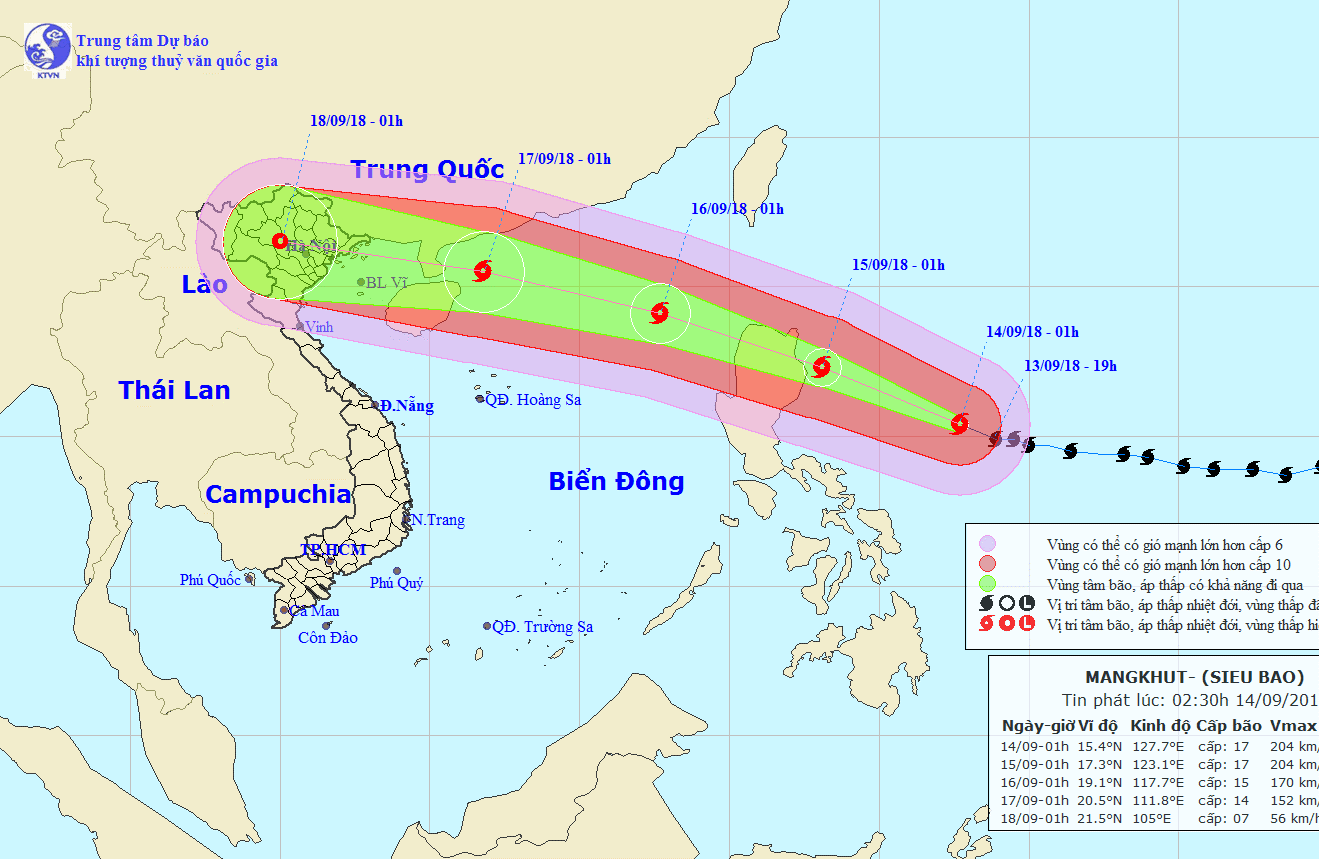 Siêu bão Mangkhut áp sát biển Đông - Ảnh 1.