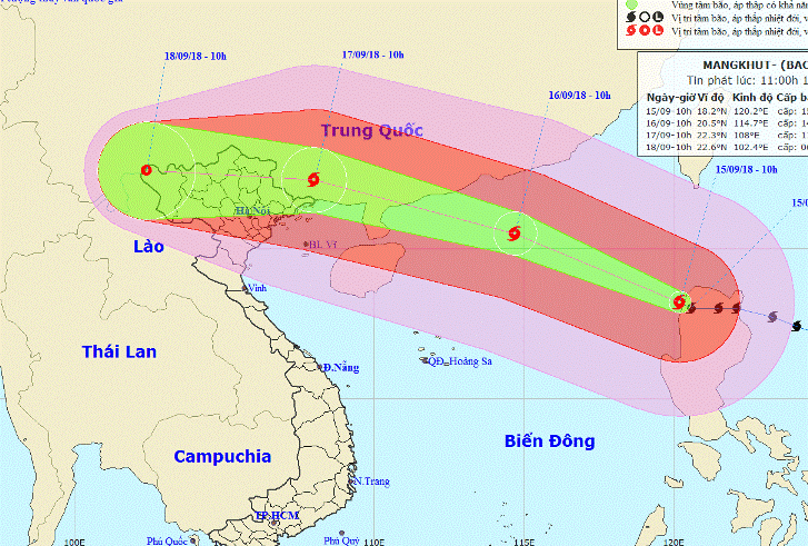 Siêu bão Mangkhut tiến vào biển Đông, giật trên cấp 17 - Ảnh 1.