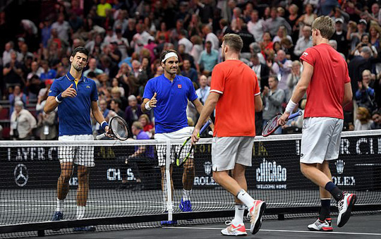 Cặp đôi Federer – Djokovic thua ngược ở Laver Cup 2018 - Ảnh 1.