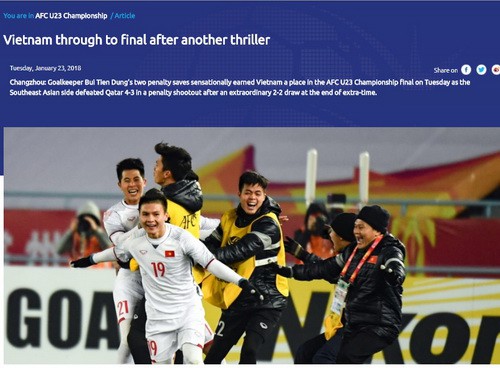 Báo chí thế giới ca ngợi chiến tích kỳ diệu của U23 Việt Nam - Ảnh 3.