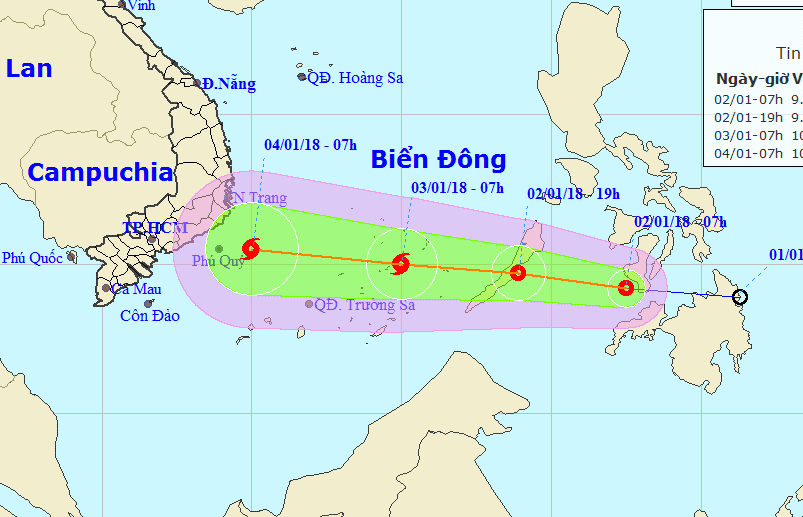 Nam bộ sắp đón cơn bão đầu tiên trong năm mới - Ảnh 1.