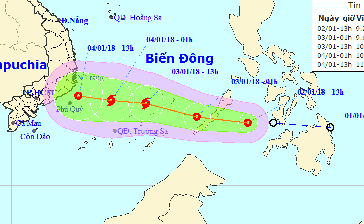 Nam Bộ sắp đón cơn bão đầu tiên trong năm mới - Ảnh 2.