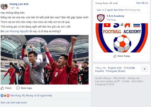 Mạng xã hội Facebook tràn ngập sắc đỏ chiến thắng - Ảnh 6.