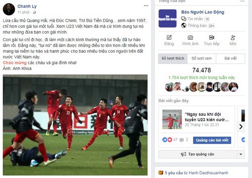 Mạng xã hội Facebook tràn ngập sắc đỏ chiến thắng - Ảnh 7.