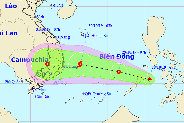 Vùng áp thấp khả năng thành bão hướng vào Nam Trung bộ - Ảnh 1.