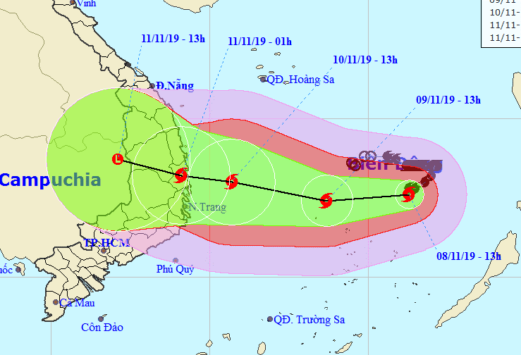 Bão số 6 đang chuyển hướng, giật cấp 15 vào Quảng Ngãi-Khánh Hòa - Ảnh 1.