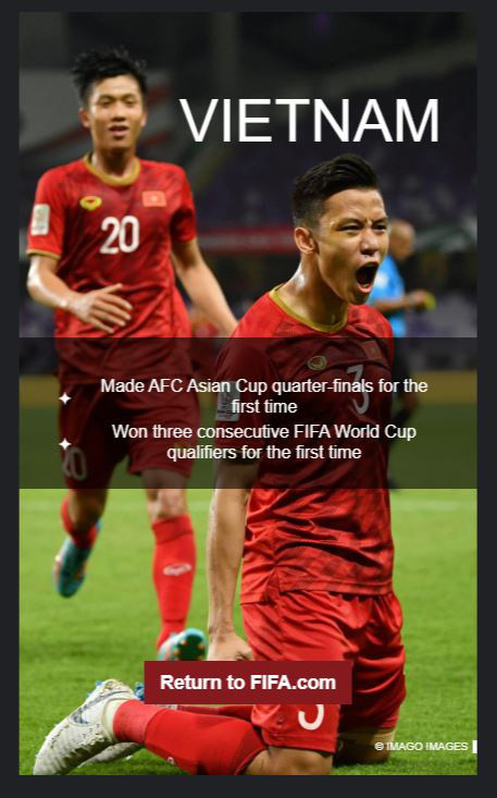 FIFA vinh danh đội tuyển Việt Nam vì những đột phá bất ngờ - Ảnh 1.