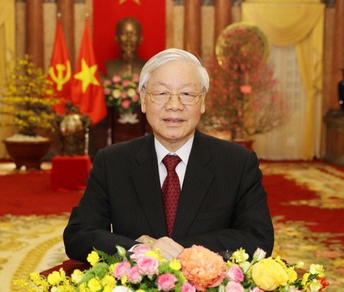 Tổng Bí thư, Chủ tịch nước Nguyễn Phú Trọng chúc Tết - Ảnh 1.